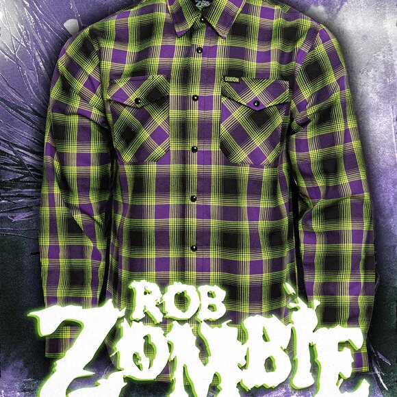 DIXXON Flannel x ROB ZOMBIE Collab Flannel Shirt- Men's L - Picture 3 of 15